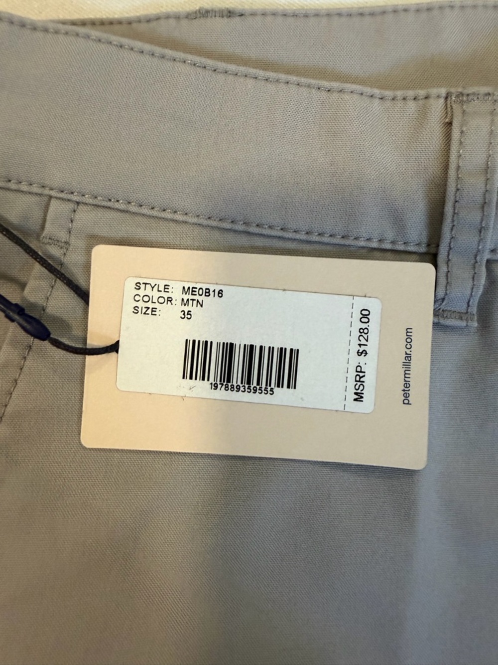 Peter Millar Crown Comfort Short in Mountain Grey SZ 35 - Picture 7 of 7